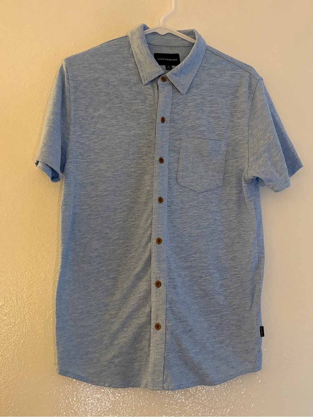 Lucky Brand Light Blue Short-Sleeve Button-Up Shirt